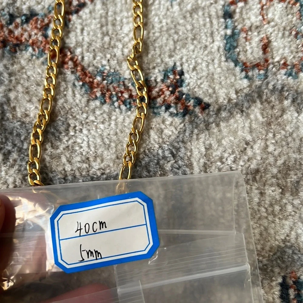 Gold plated chain link necklace 16”